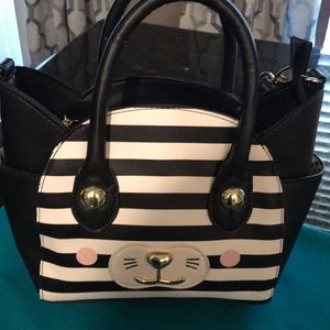 Betsey Johnson Blk/what Cat Satchel
